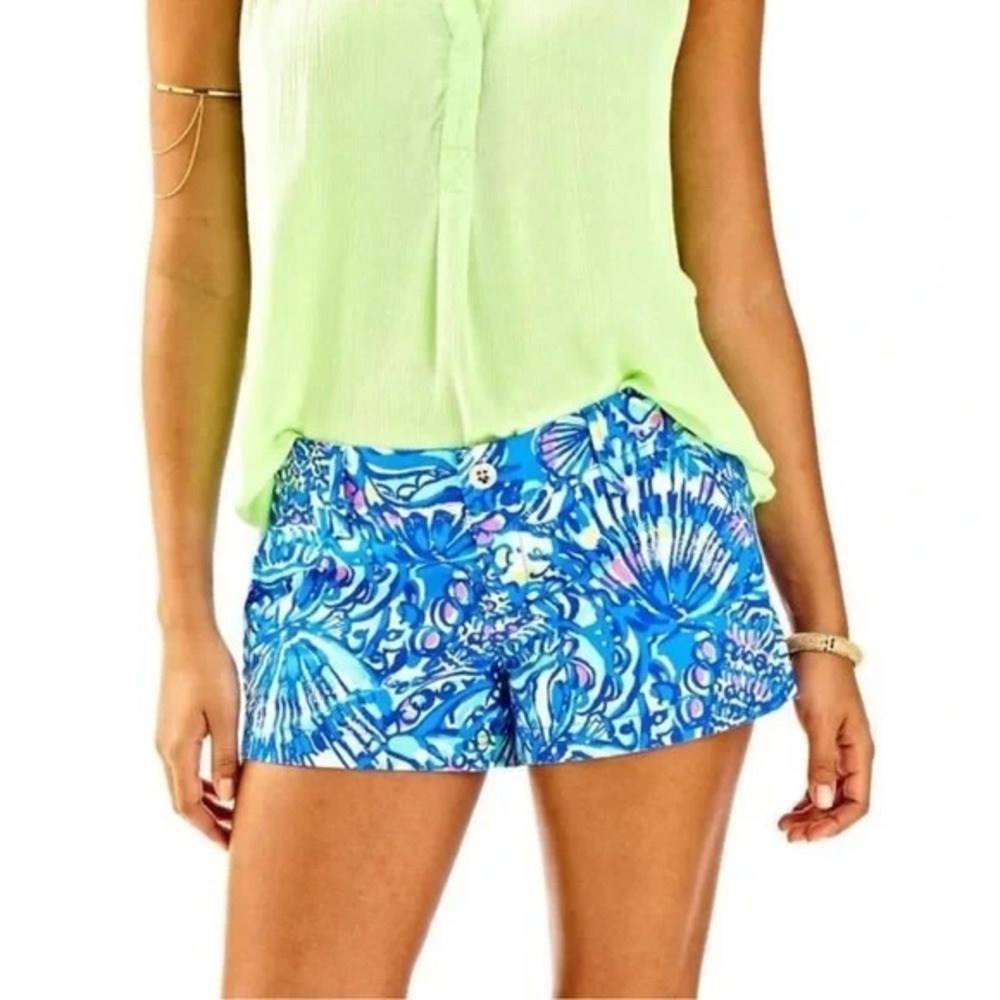 Lilly Pulitzer Shorts Womens‎ Size 2 Walsh Brilliant Ceviche Preppy Beach Resort